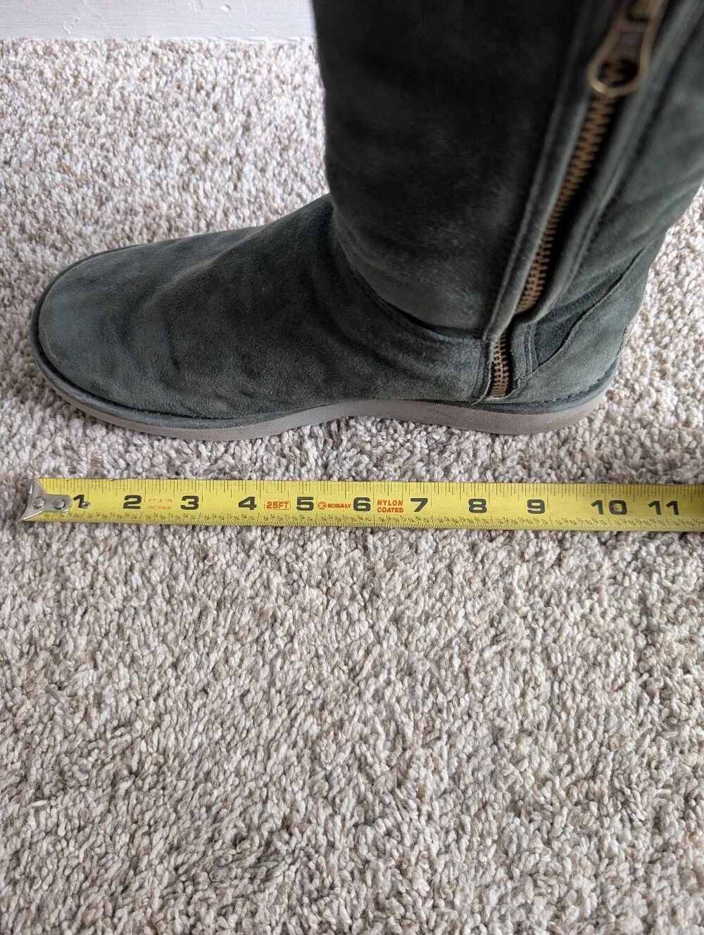 Ugg Abree‎ Short II Women’s Suede Mid-Calf Winter Boots - Forest Green Sz 7